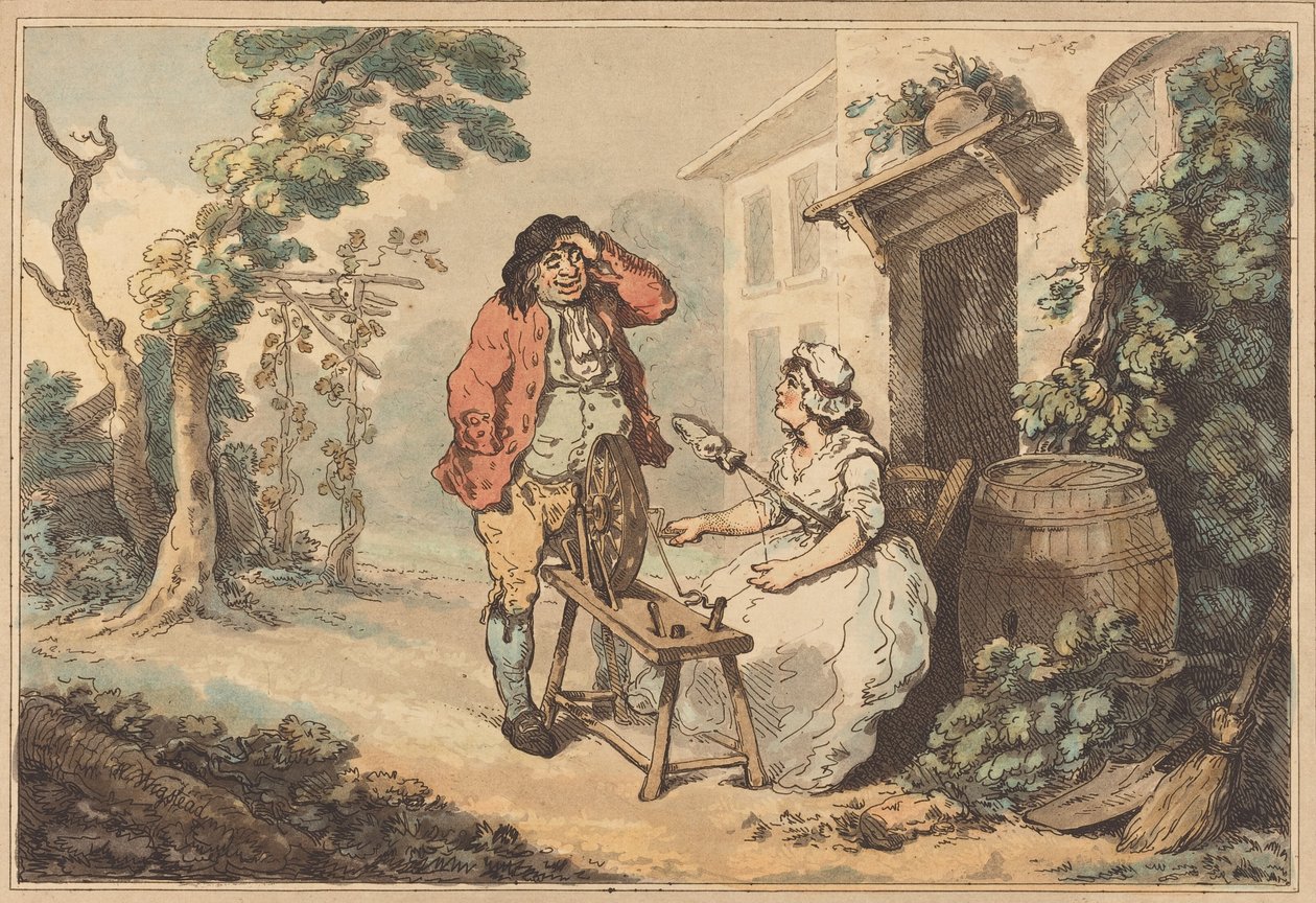 Rustikk frieri, 1785. av Thomas Rowlandson