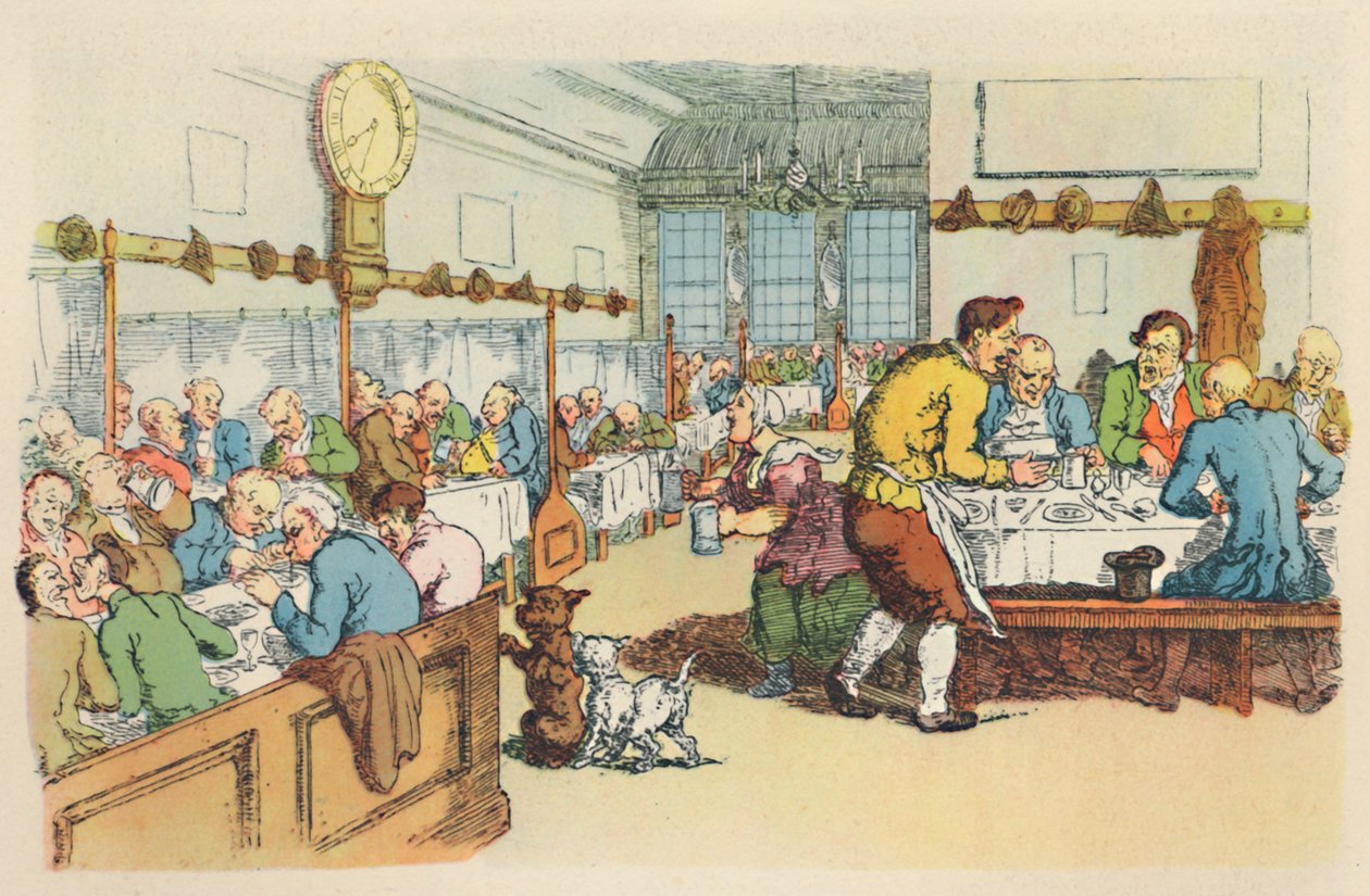 Scene i et kaffehus, 1788, 1944. av Thomas Rowlandson