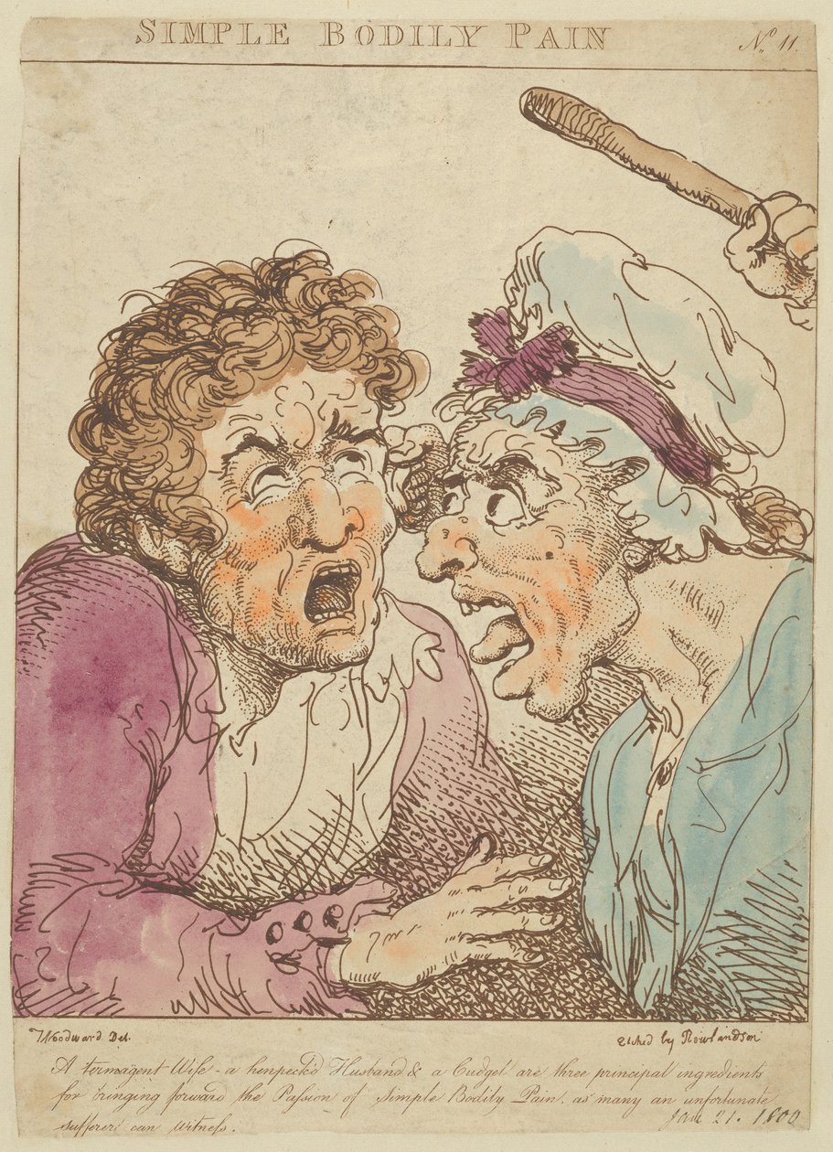 Enkel kroppslig smerte, 1800., 1800. av Thomas Rowlandson