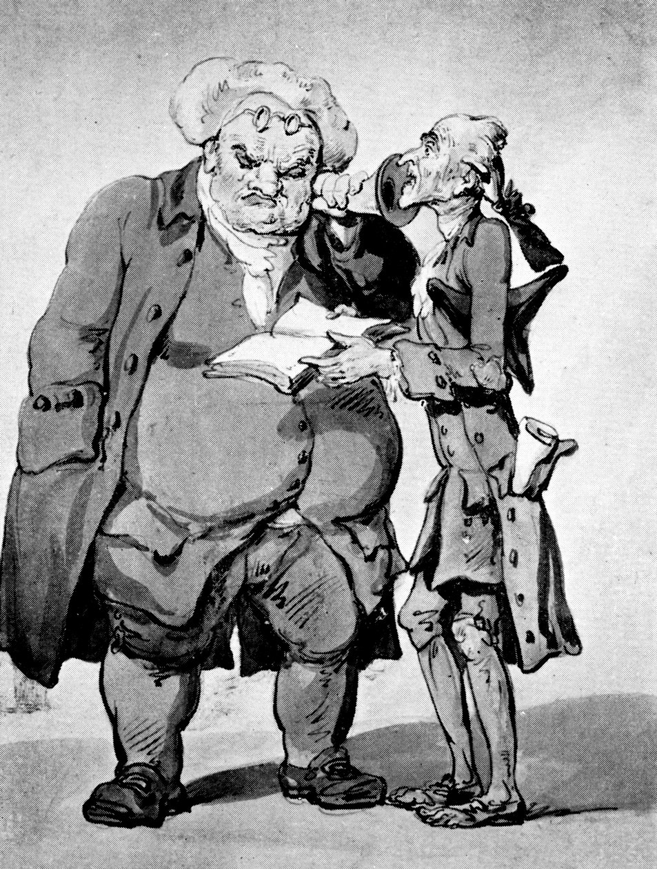 Sultende poet og forlegger, sent på 1700-tallet. av Thomas Rowlandson