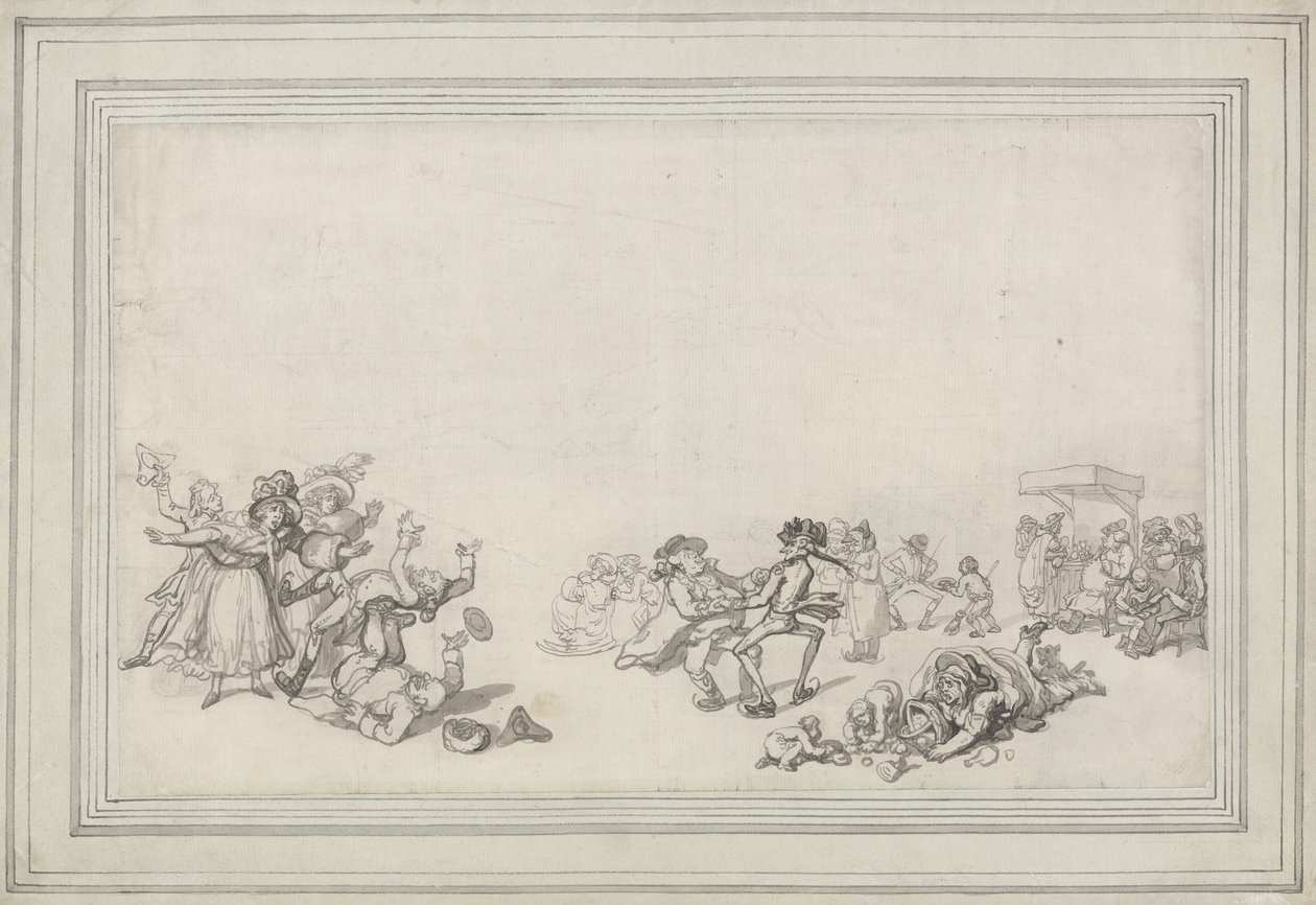 Studie av skatere: Skating on the Serpentine av Thomas Rowlandson