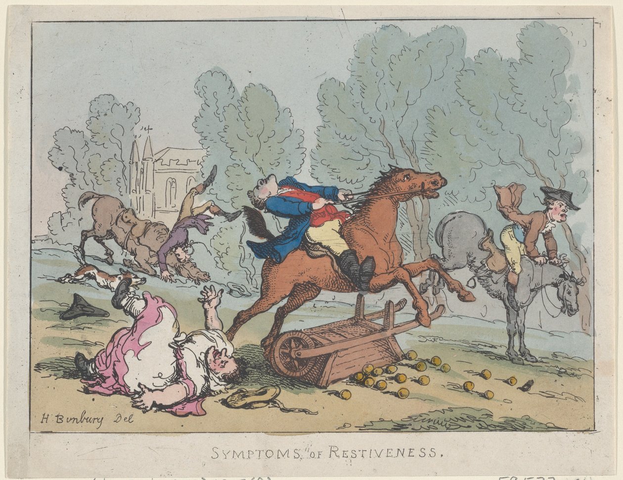 Symptoms of Restiveness, 1807, 1807. av Thomas Rowlandson