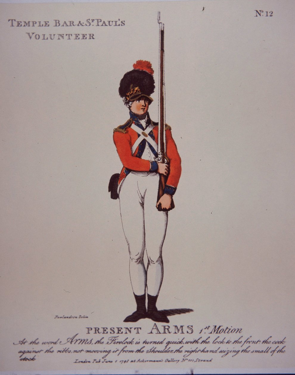 Temple Bar & St Paul's Volunteer, Present Arms av Thomas Rowlandson