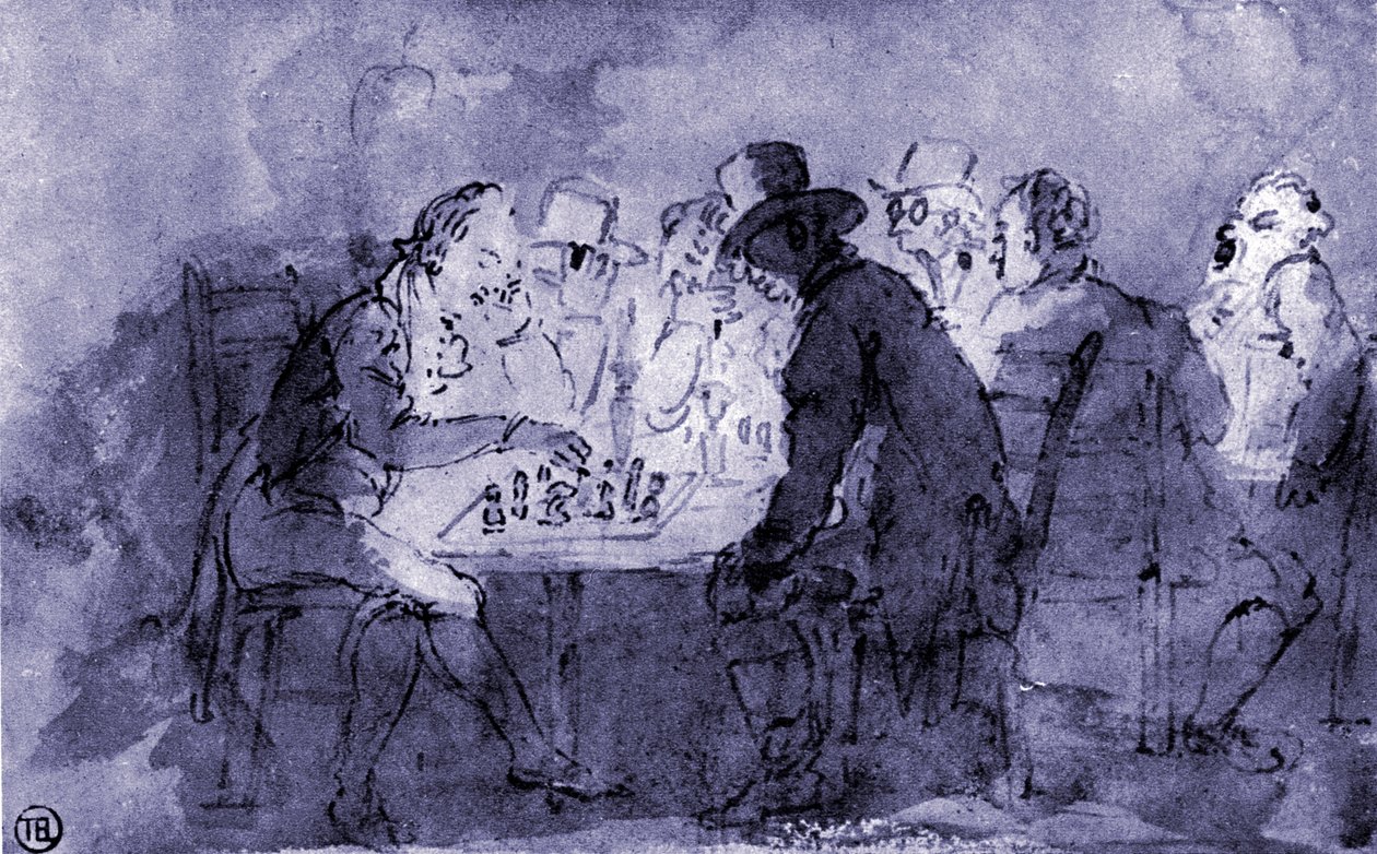 'Sjakkspillerne' av Thomas Rowlandson