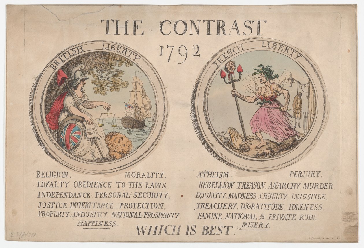 The Contrast, desember 1792., desember 1792. av Thomas Rowlandson