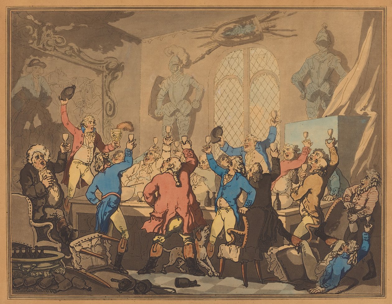Middagen, 1787. av Thomas Rowlandson