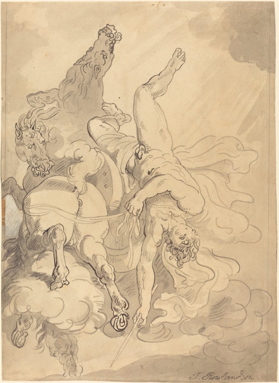 Phaetons fall av Thomas Rowlandson