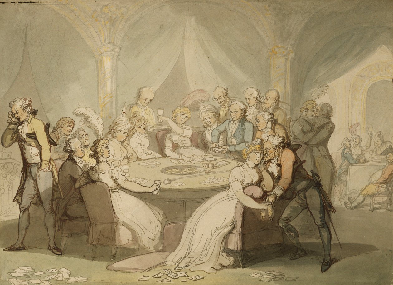 Spillebordet, av Thomas Rowlandson