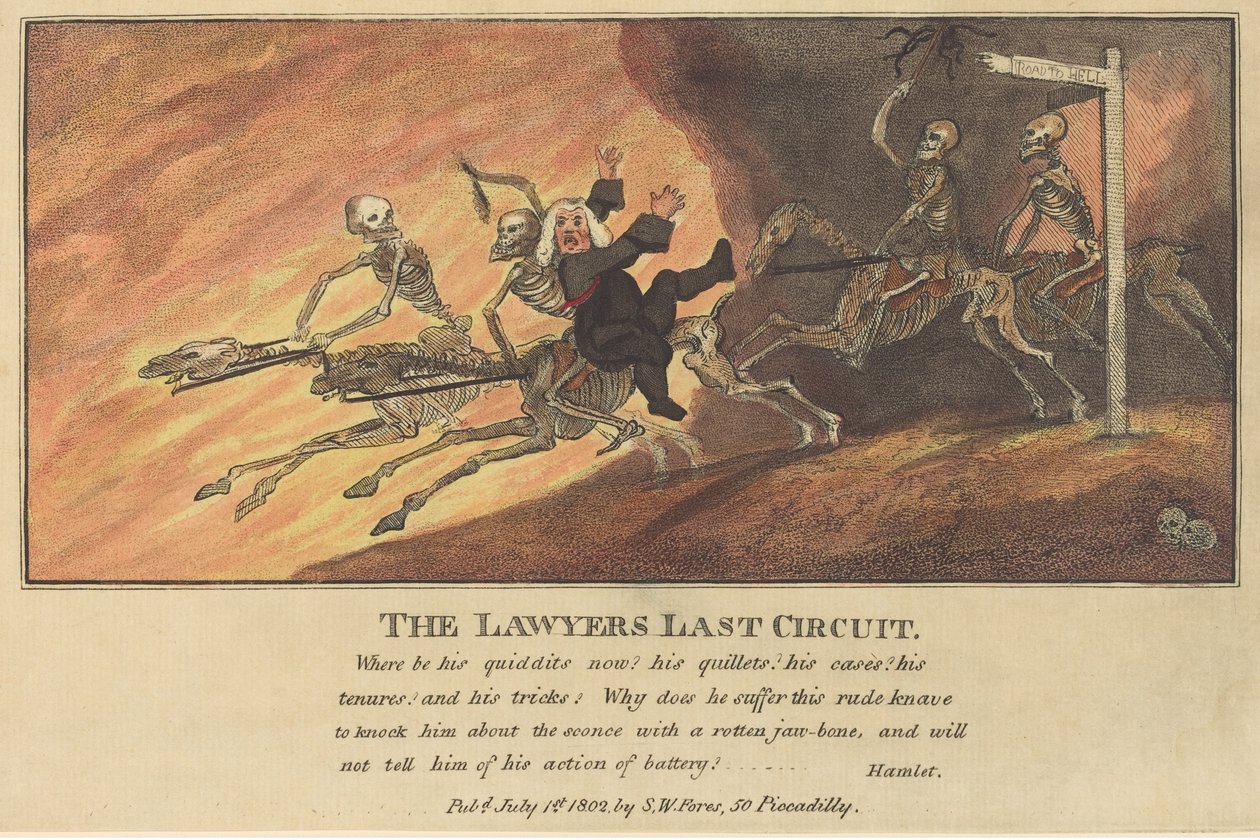The Lawyers Last Circuit, utgitt 1802. av Thomas Rowlandson
