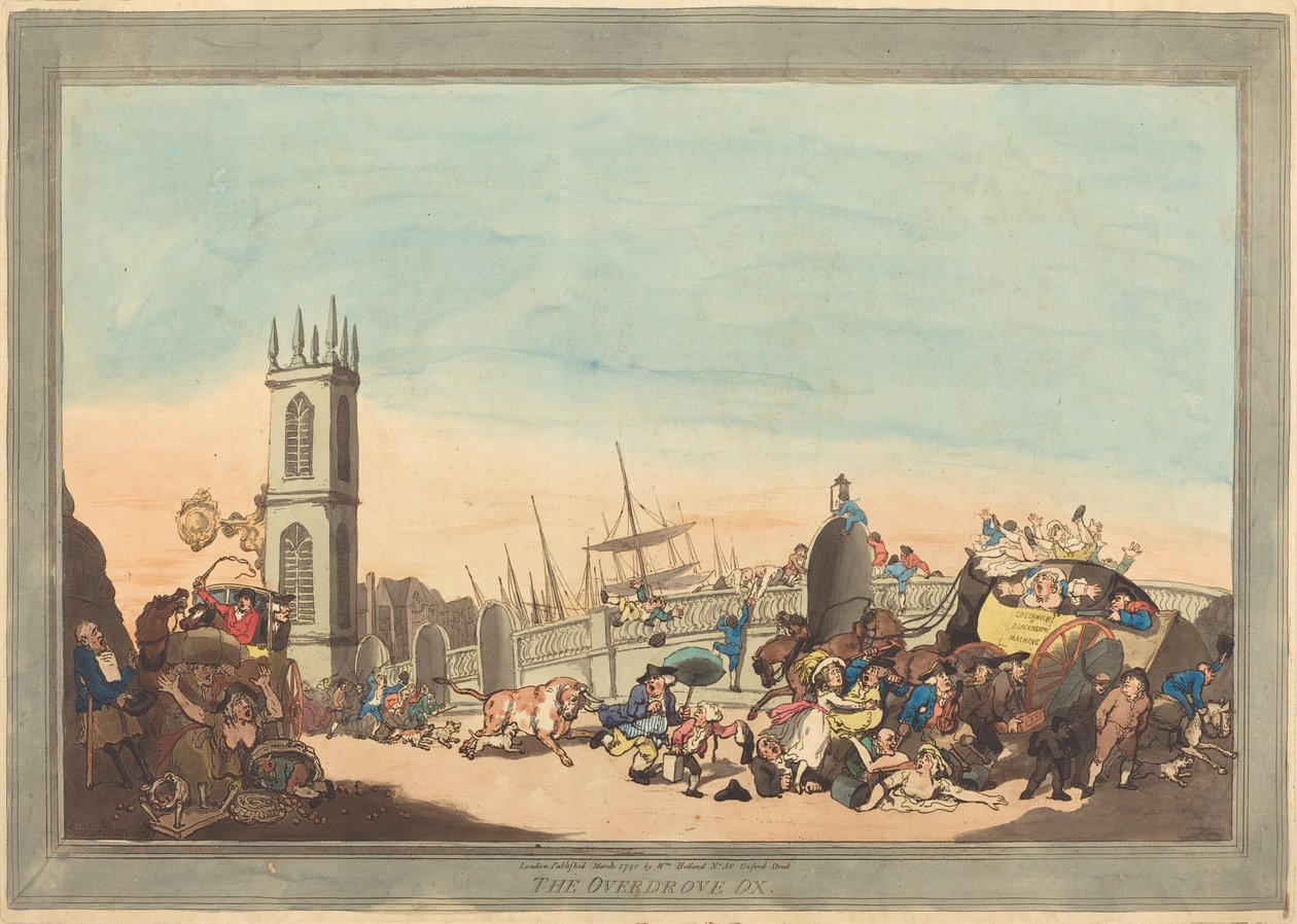 The Overdrive Ox, 1787. av Thomas Rowlandson
