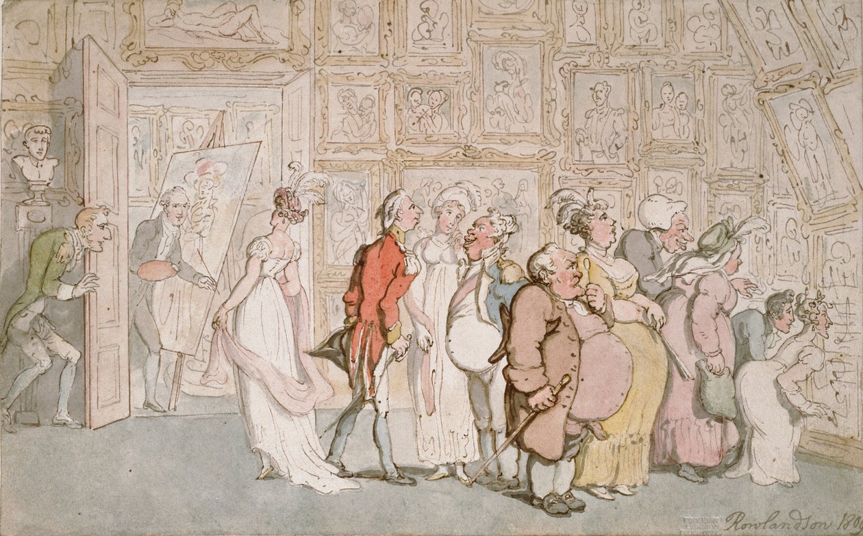 Portrettmalerens forrom, 1809 av Thomas Rowlandson