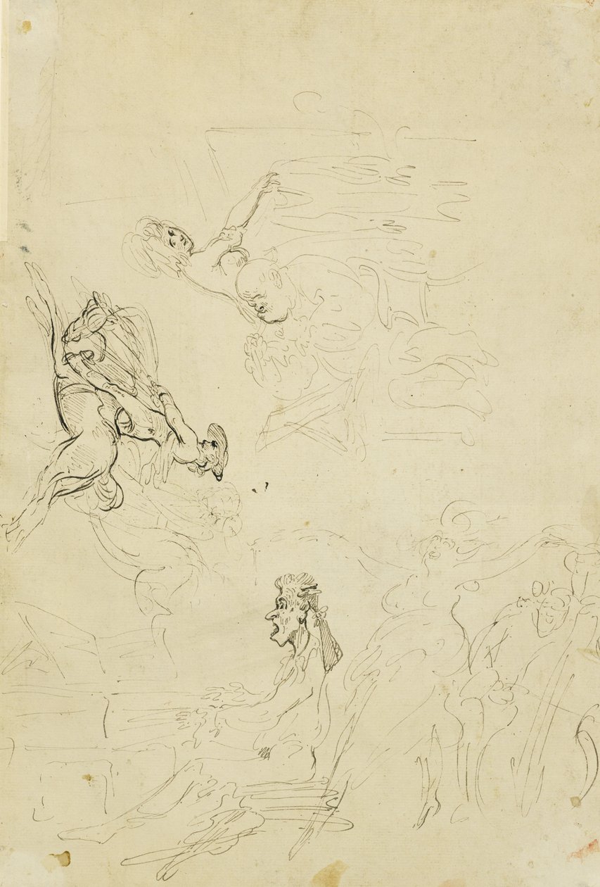 Posthuset, ca. 1778–80 av Thomas Rowlandson