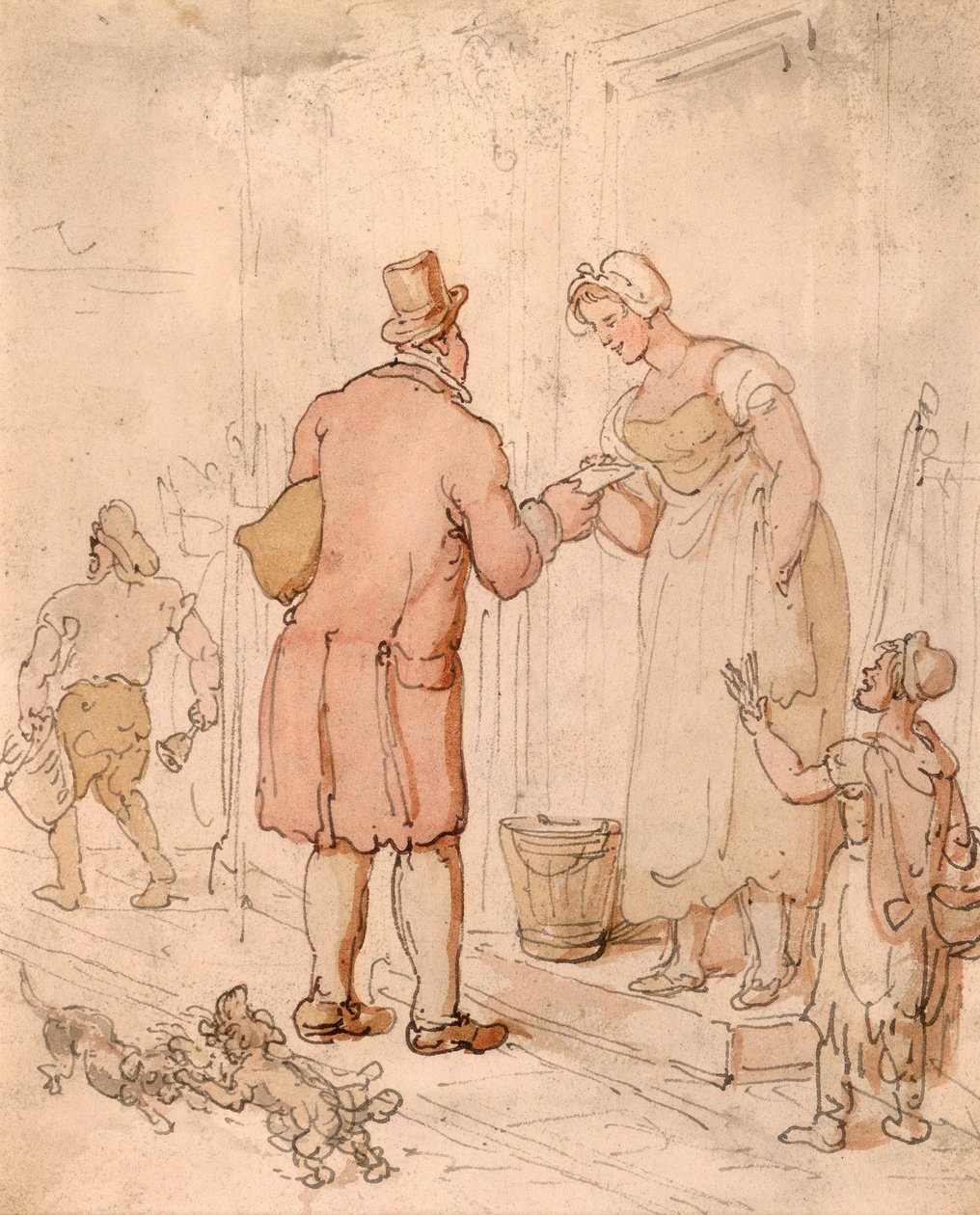 Postmannen, tidlig på 1800-tallet av Thomas Rowlandson