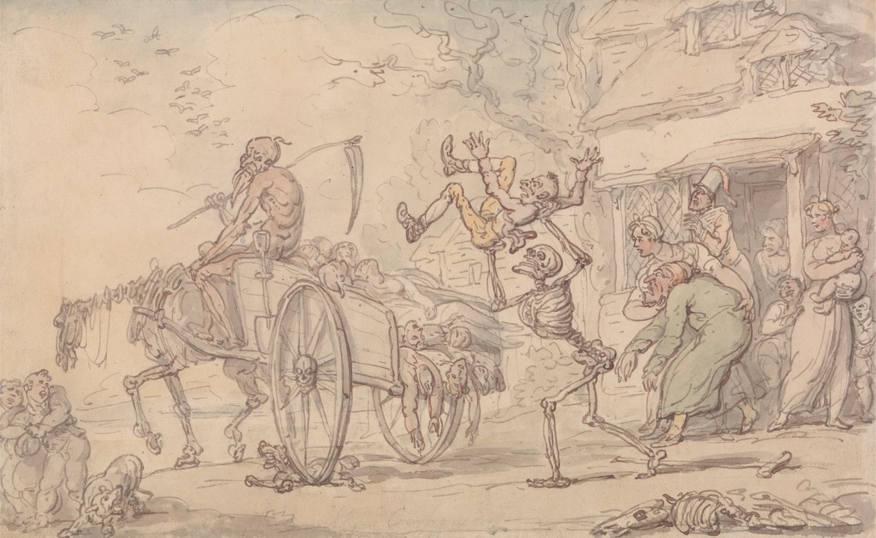 Time and Death og Goody Barton av Thomas Rowlandson