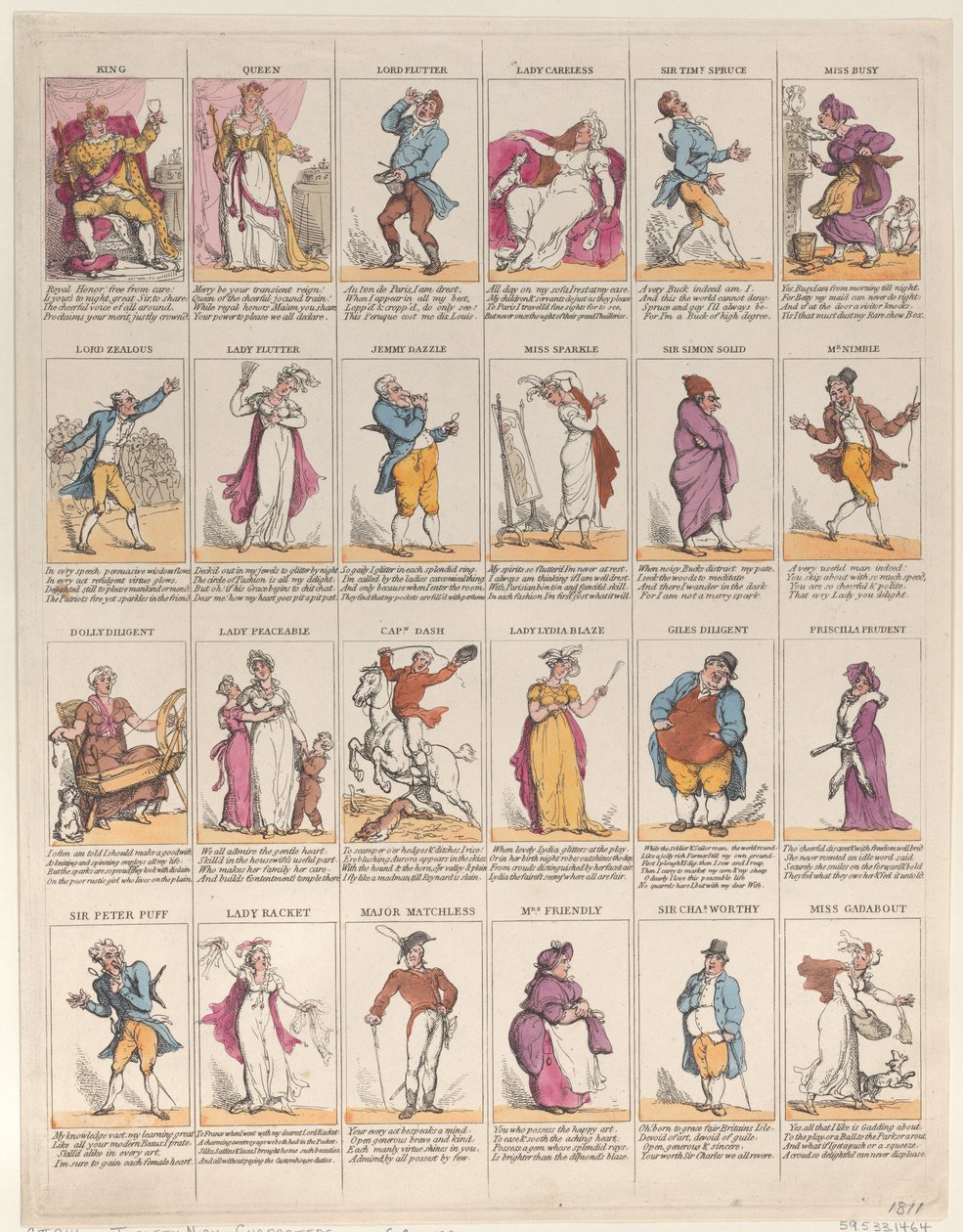Twelfth Night Characters, 1811., 1811. av Thomas Rowlandson