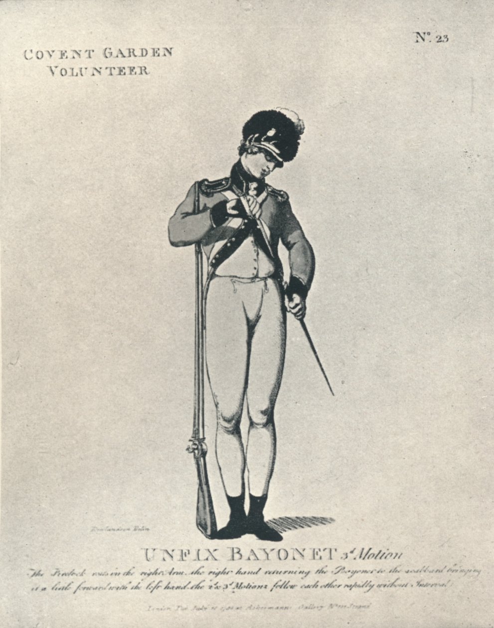 Unfix Bayonet 3rd Motion, 1798 1909 av Thomas Rowlandson