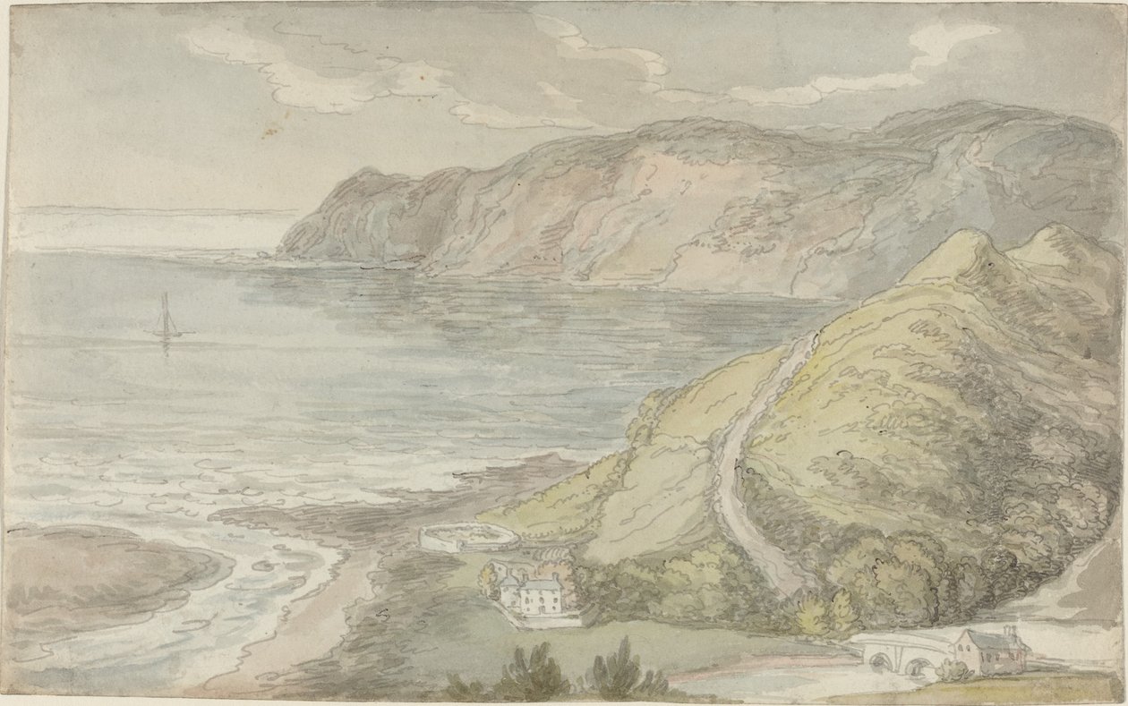 Utsikt fra Inn at Lynton av Thomas Rowlandson