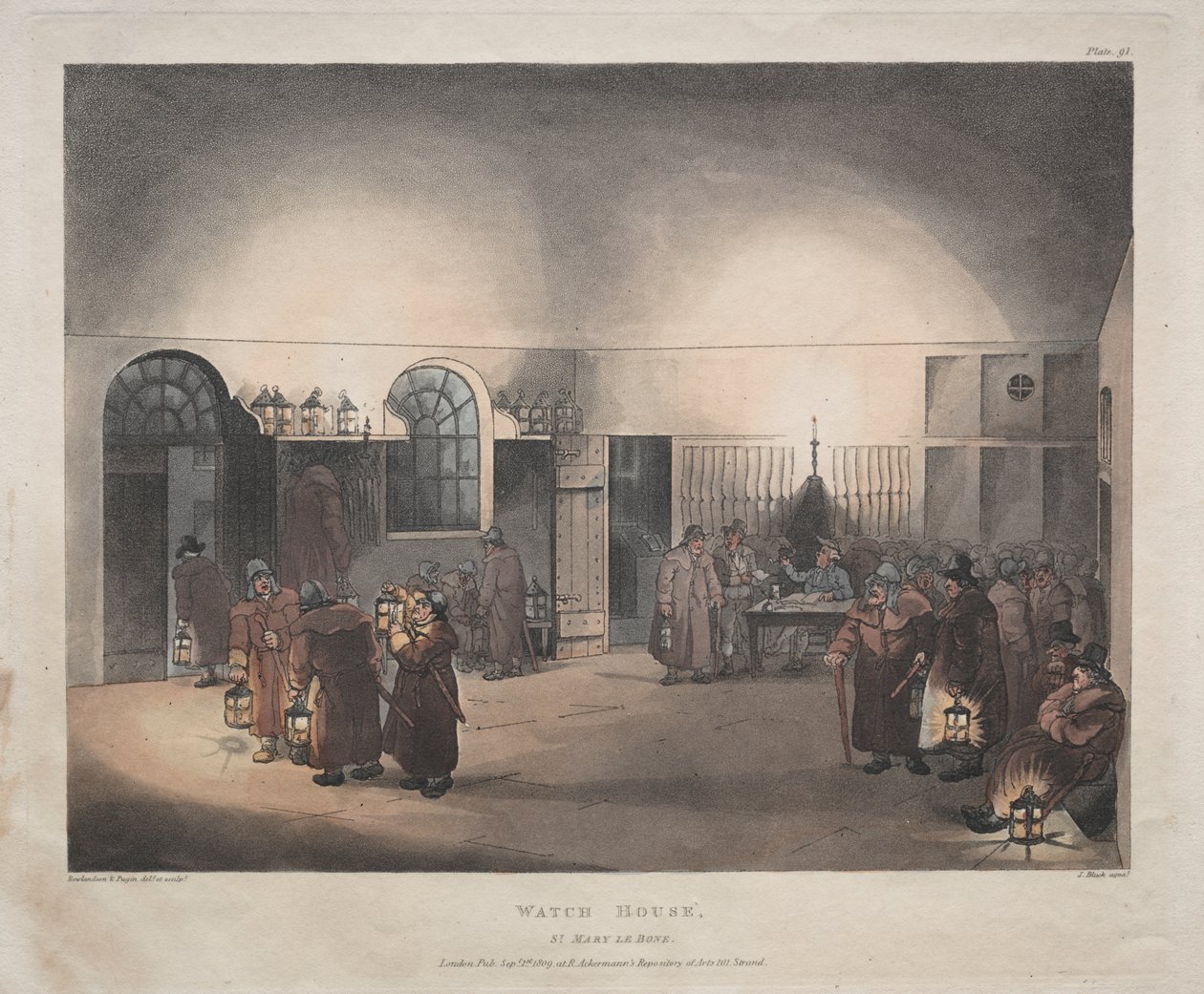 Watch House, St. Mary Le Boue av Thomas Rowlandson