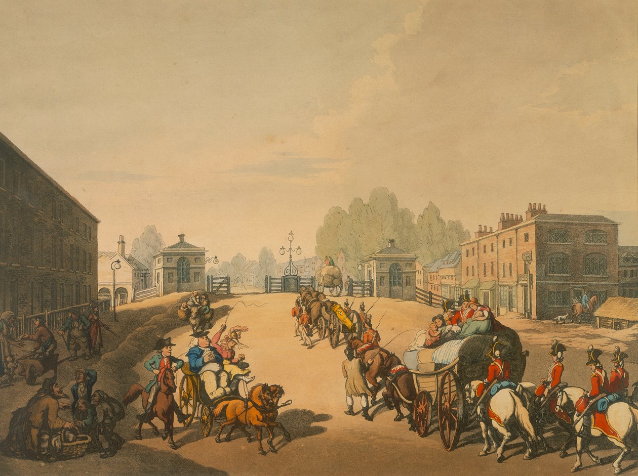 Whitechapel Turnpike, London, 1798 av Thomas Rowlandson