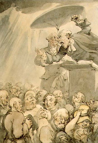 William Field (1768-1851) Forkynnelse av Thomas Rowlandson