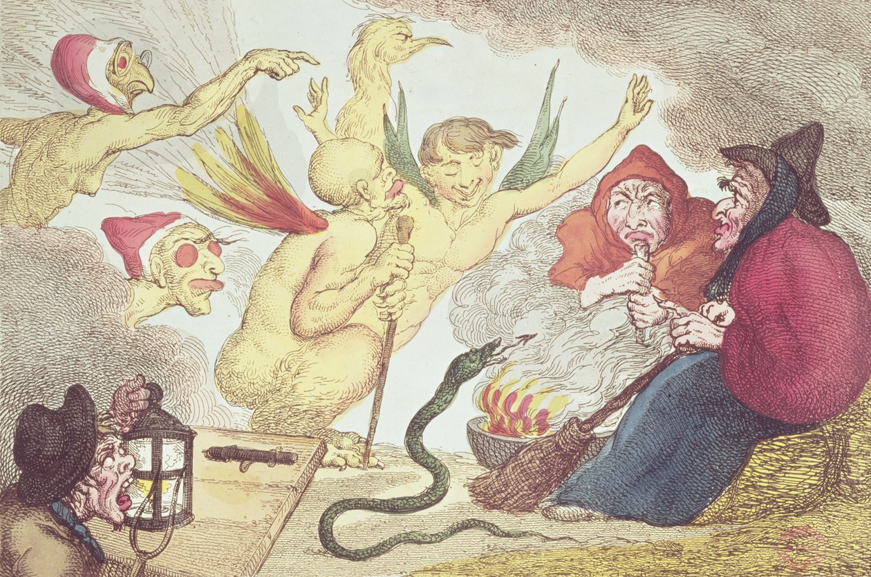 Hekser på en høyloft av Thomas Rowlandson