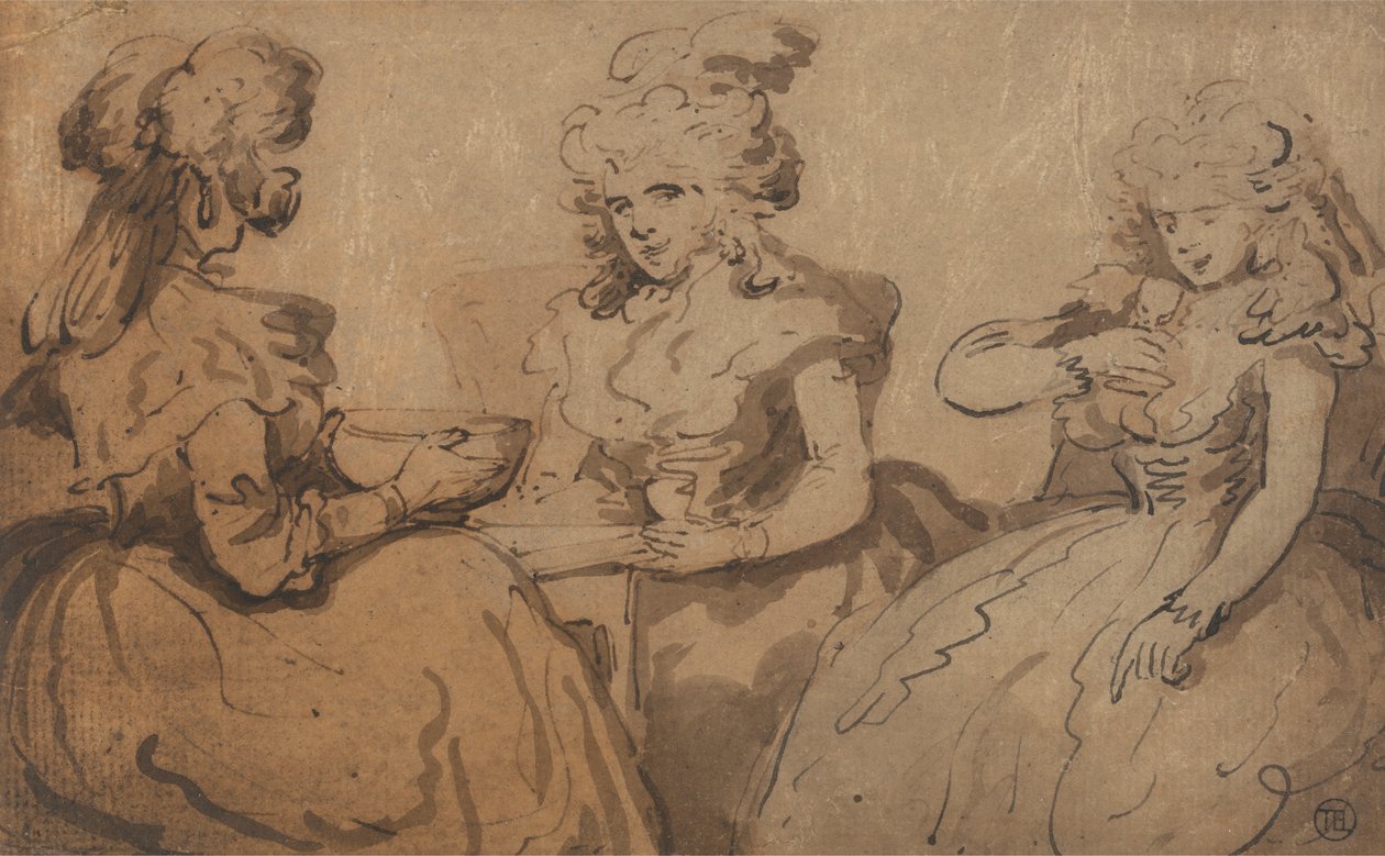 Kvinner som drikker punch av Thomas Rowlandson