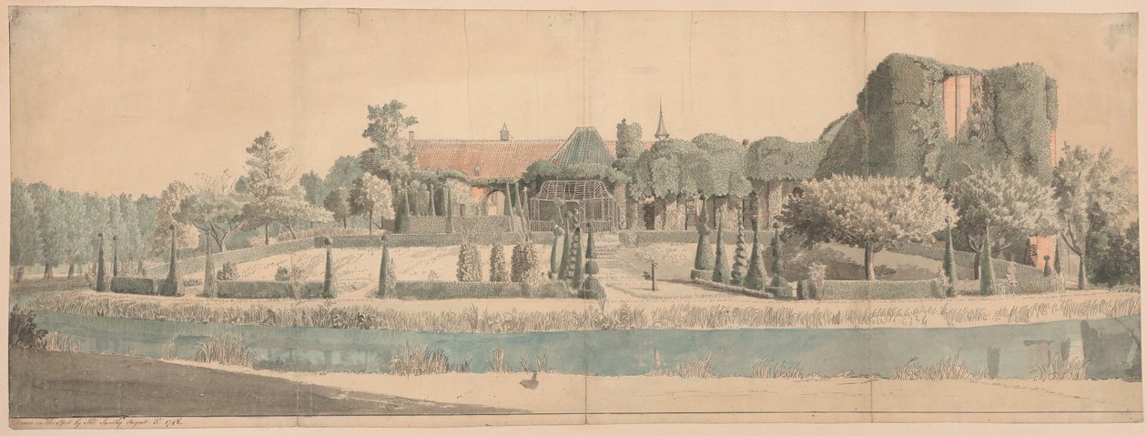 Utsikt over en hage av Thomas Sandby