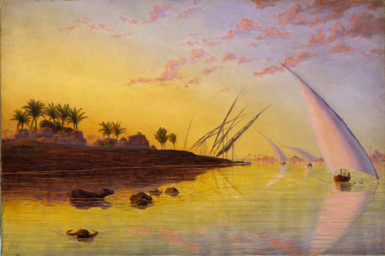 Utsikt over Nilen, 1855 av Thomas Seddon
