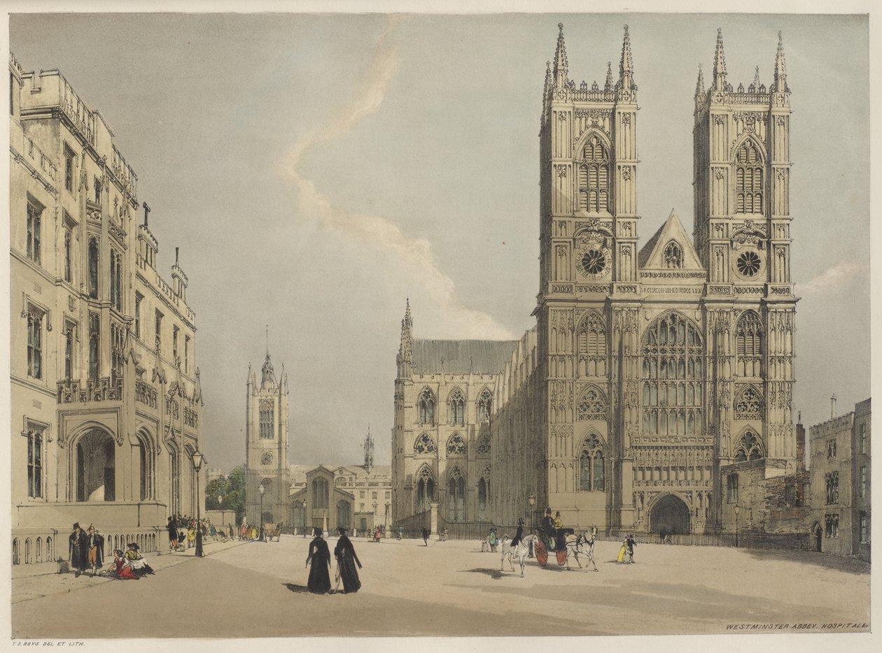 London som det er: Westminster Abbey av Thomas Shotter Boys