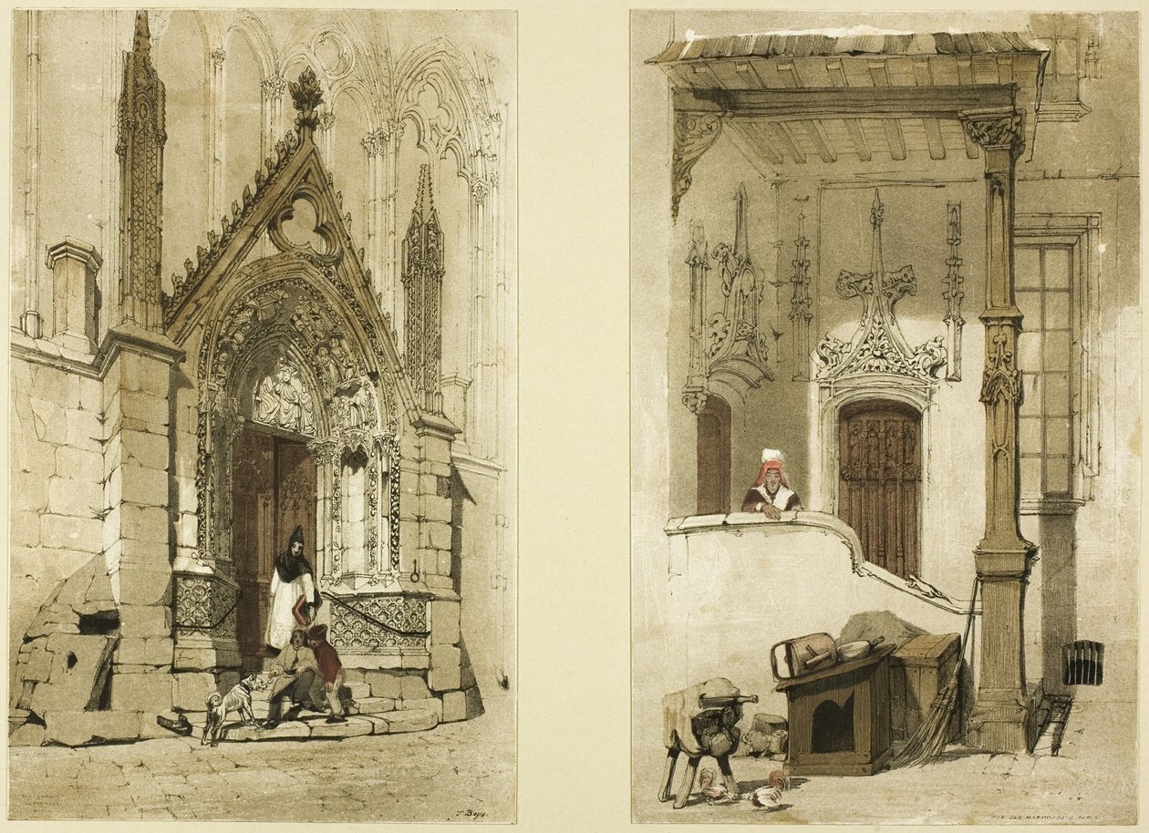 Rød dør, Notre Dame, Paris av Thomas Shotter Boys