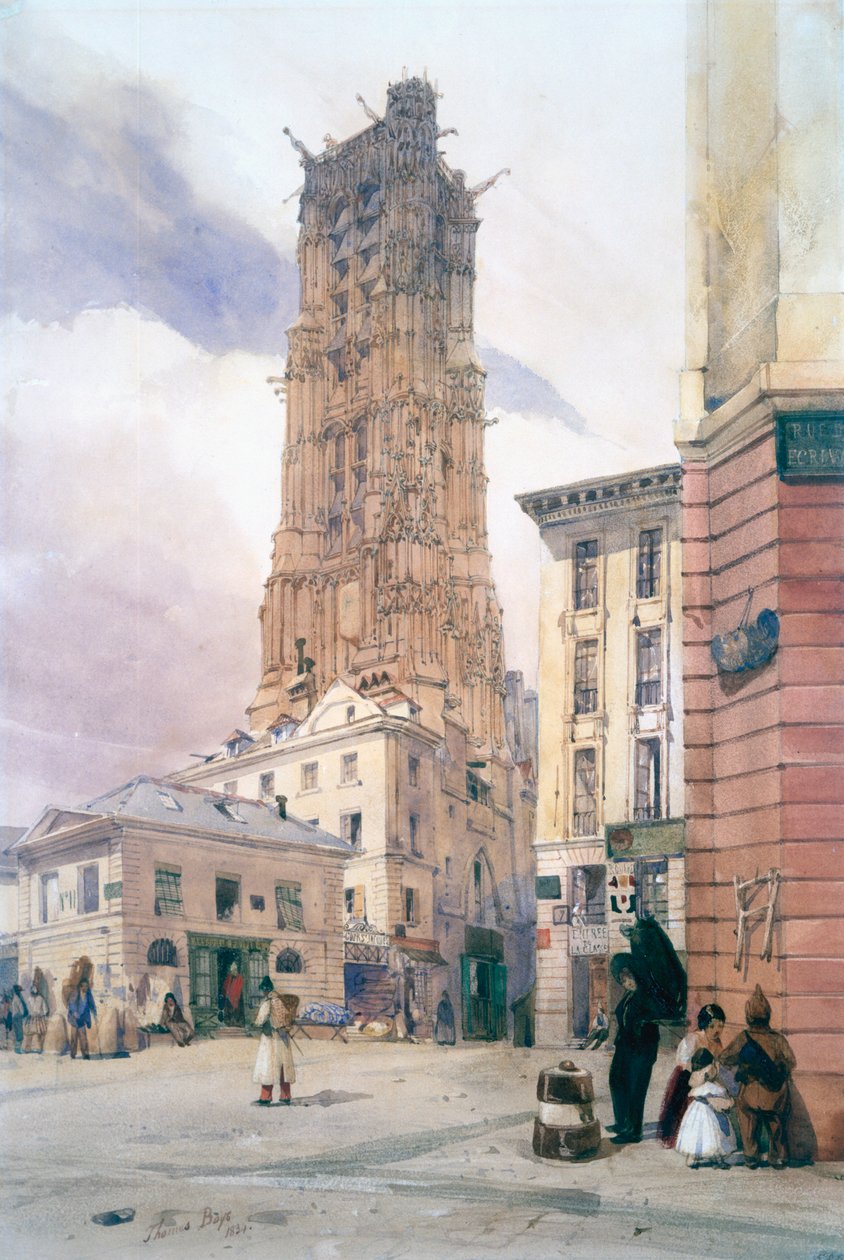 St Jacques Tower, 1834 av Thomas Shotter Boys
