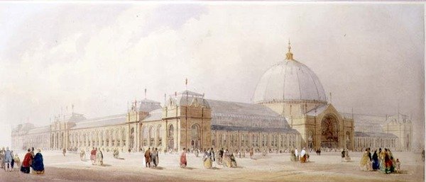 De internasjonale utstillingsbygningene, South Kensington av Thomas Shotter Boys
