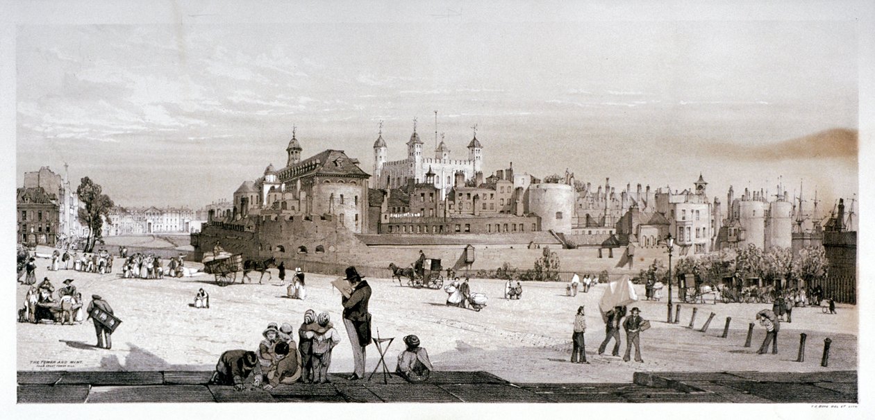 Tower of London, 1842 av Thomas Shotter Boys