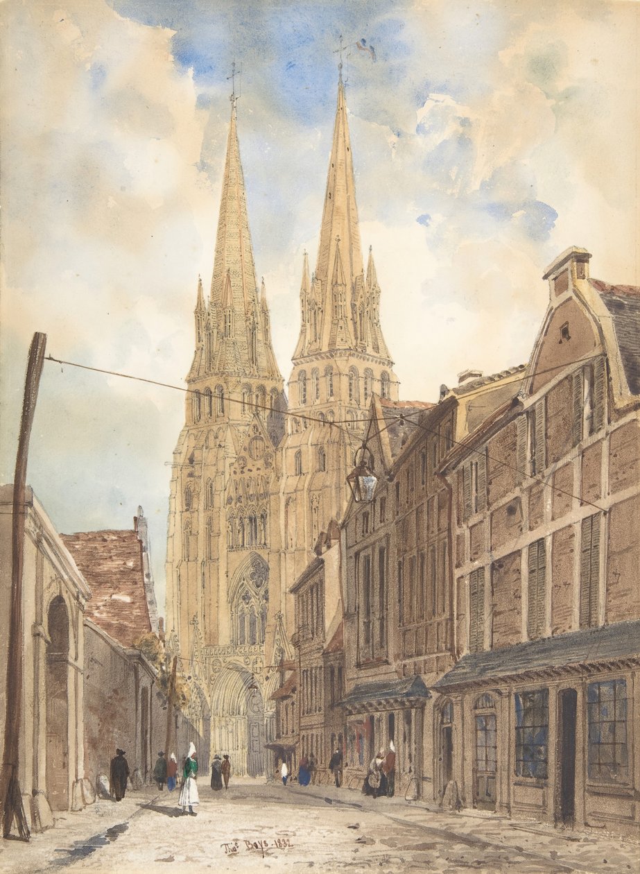 Utsikt over Bayeux, 1832. av Thomas Shotter Boys