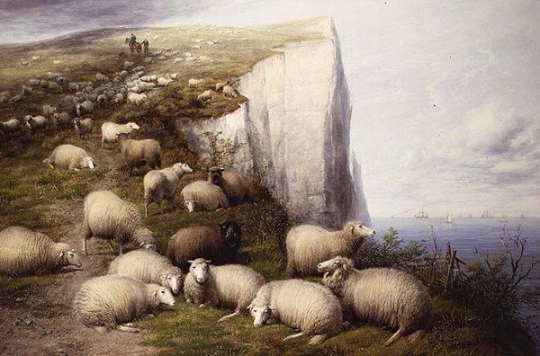 På Kentish Cliffs av Thomas Sidney Cooper