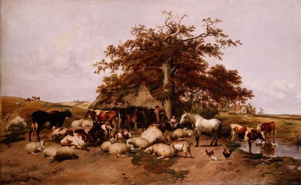 Middagsreste av Thomas Sidney Cooper