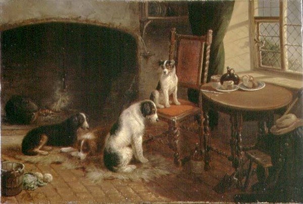 Interiør med hunder av Thomas Smythe