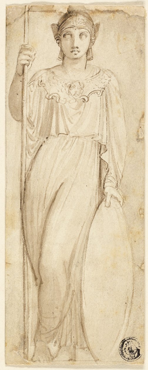 Athena, eller Britannia identifisert som Athena av Thomas Stothard