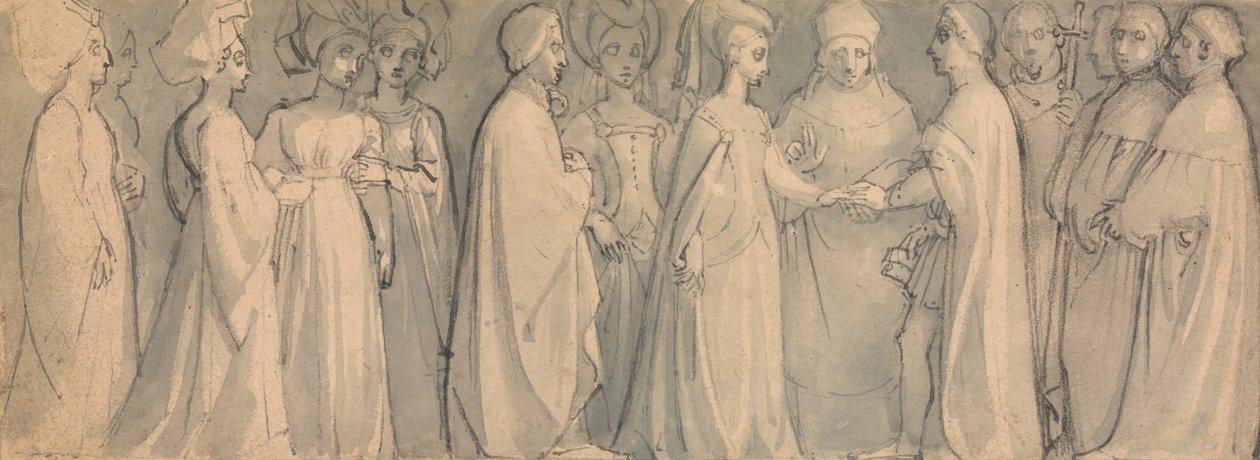 Frise av et middelalderbryllup av Thomas Stothard