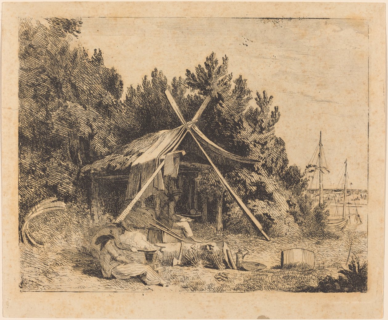 Camp of Stothard, Blake, Ogleby av Thomas Stothard