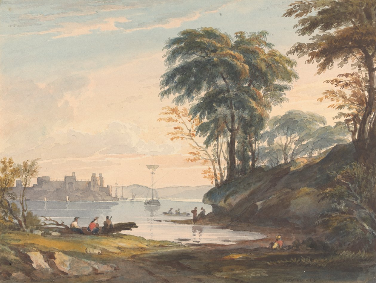 15. august. Conway Castle av Thomas Sully