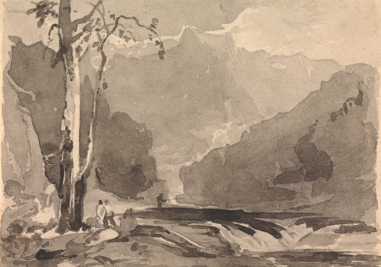 Fiskere ved en fjellbekk av Thomas Sully