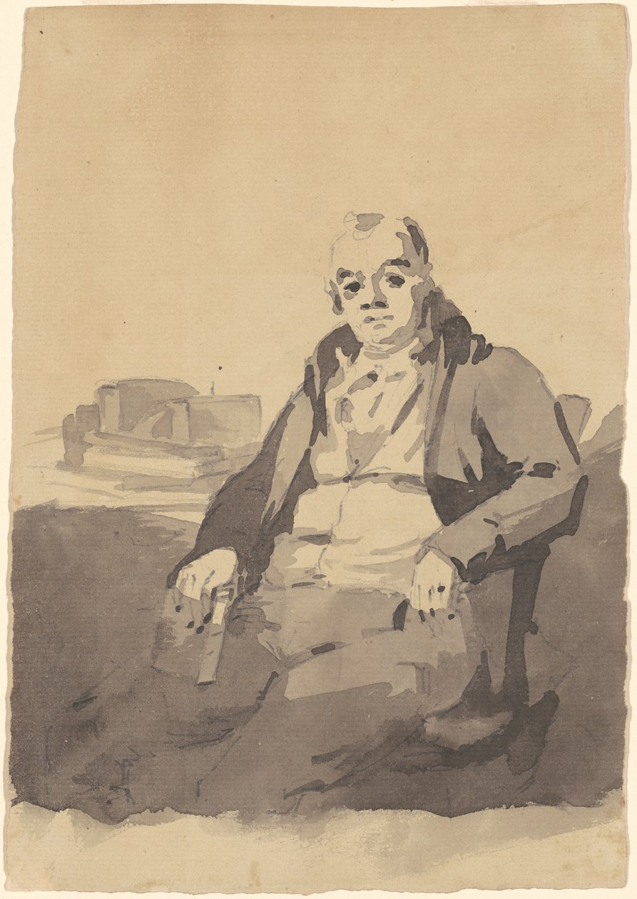 Mann som holder en bok [recto] av Thomas Sully