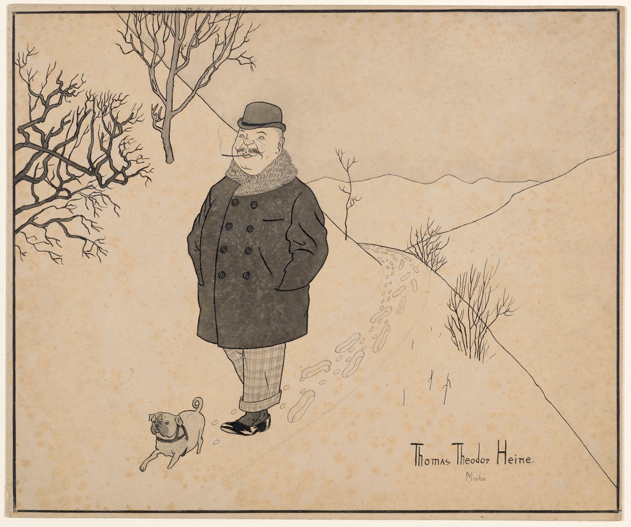Vinterspaziergang av Thomas Theodor Heine