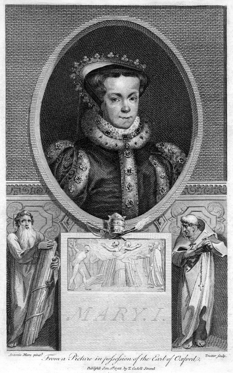 Dronning Mary I av England, 1788. av Thomas Trotter
