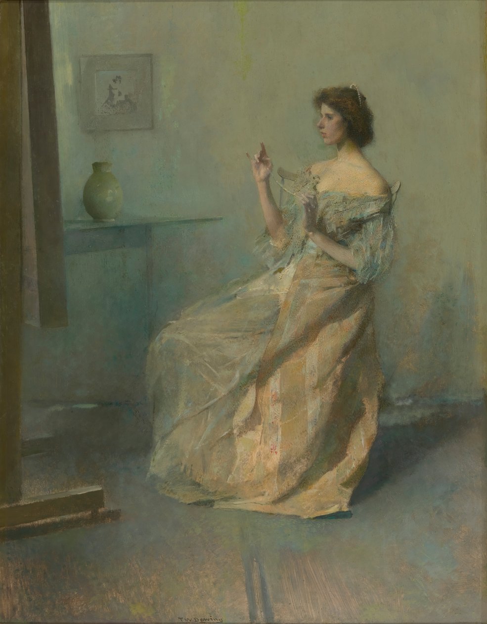 Halskjedet, ca. 1907. av Thomas Wilmer Dewing