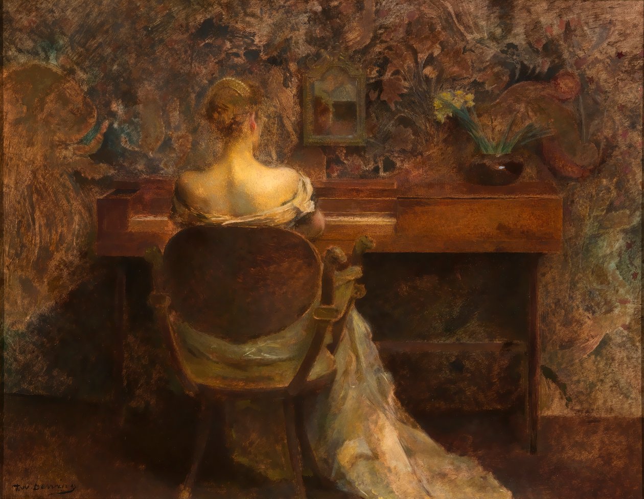 Spinet, ca. 1902. av Thomas Wilmer Dewing