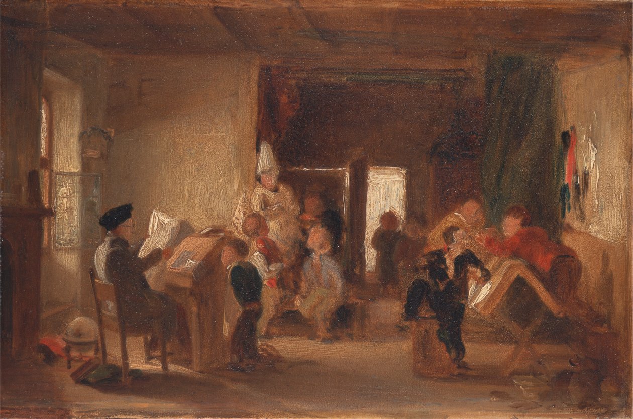 En studie av 'Skolerommet' av Thomas Webster