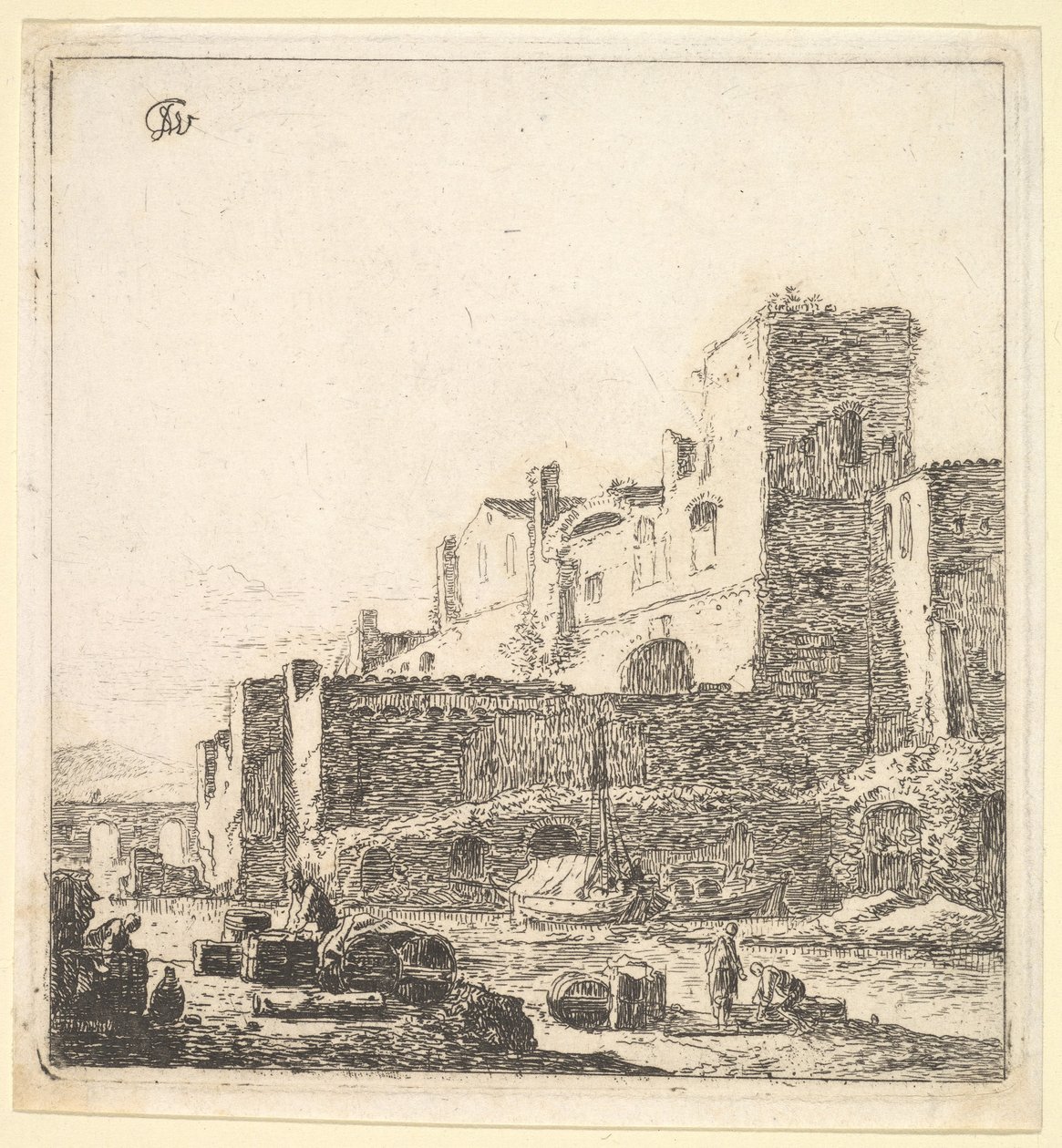 Sailors at a Riverside, 1600-tallet. av Thomas Wijck