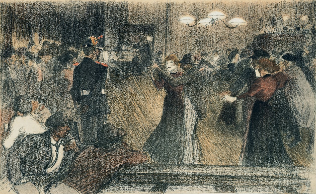 Ball på Barriere av Théophile Alexandre Steinlen